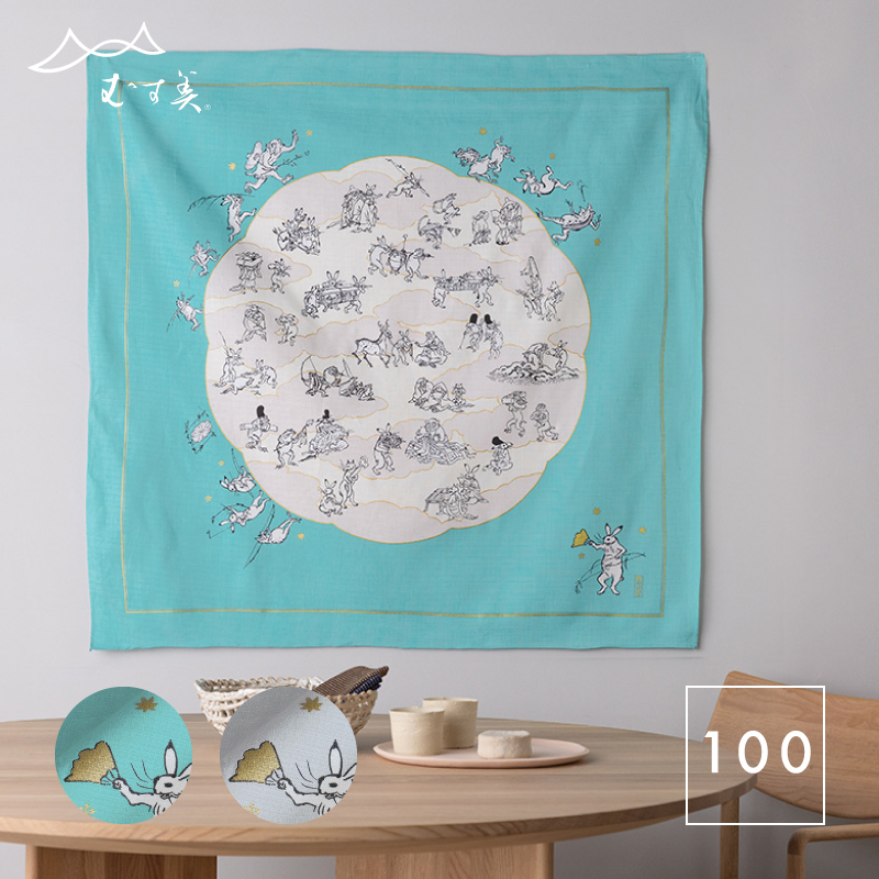 むす美 100 鳥獣人物戯画 蓮の葉