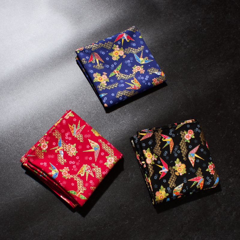 フリーチーフ 金折り鶴