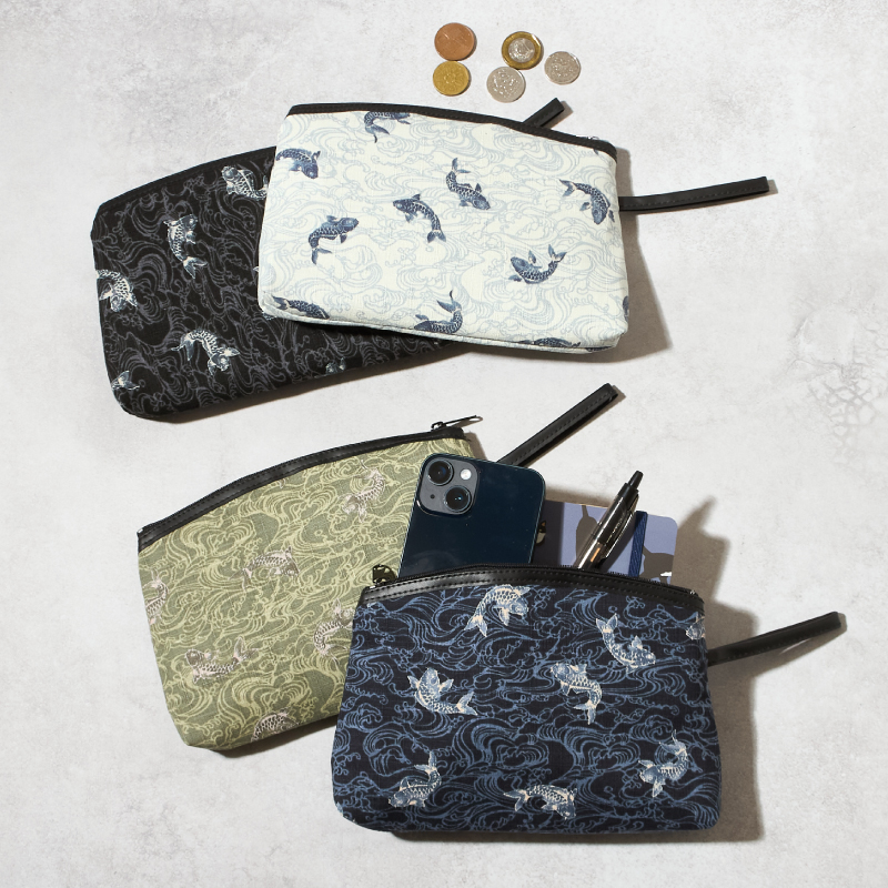 限定品 華古布 手付ポーチ （大）鯉