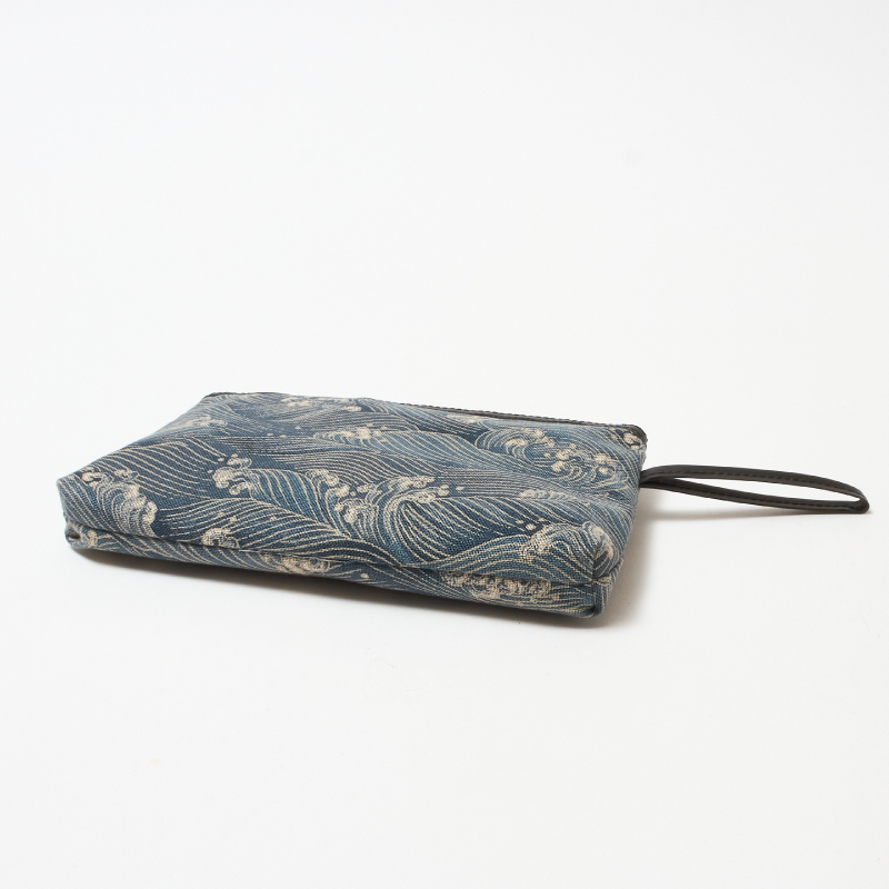 限定品 華古布 手付ポーチ （大）波