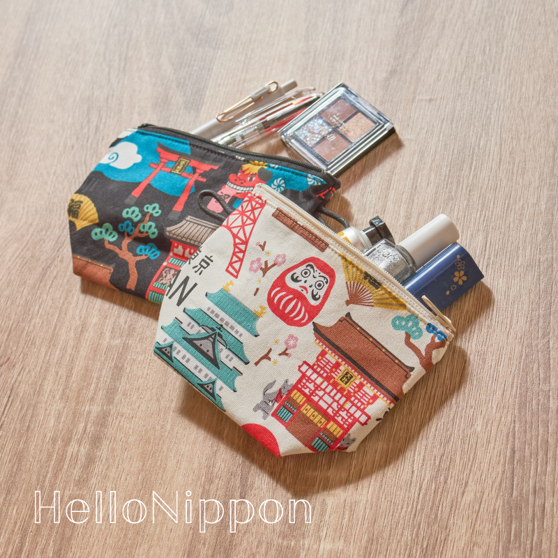 Hello Nippon マチ付き 三角ポーチ
