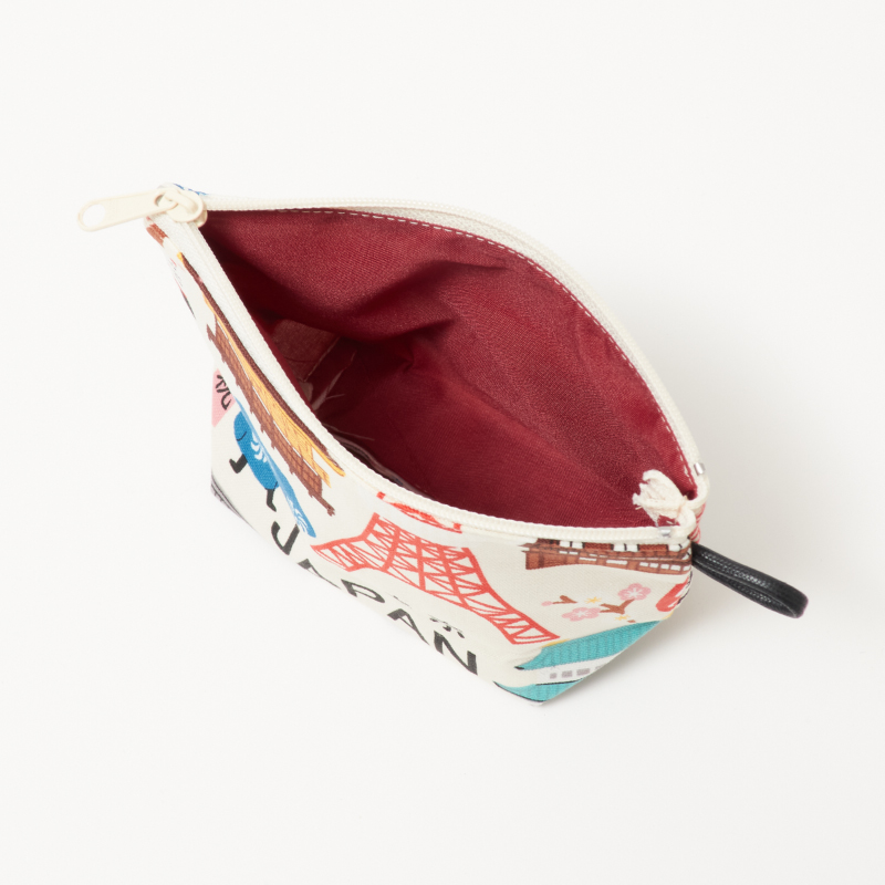 Hello Nippon マチ付き 三角ポーチ