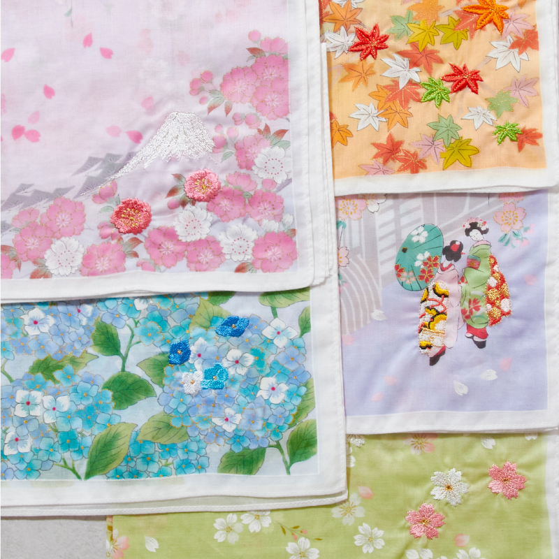 刺繍ハンカチ