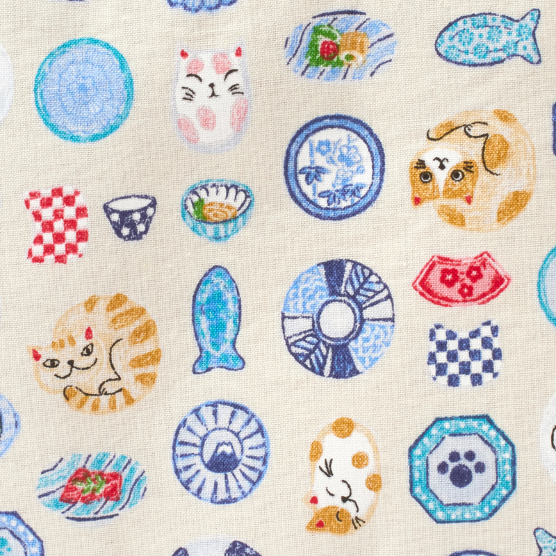 【特価品】ねこざら 角平ポーチ