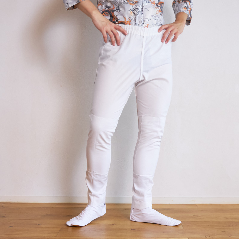 一心 ゴム長パンツ 白