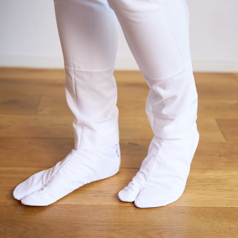 一心 ゴム長パンツ 白