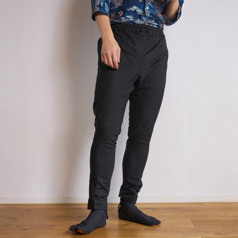 一心 ゴム長パンツ 黒